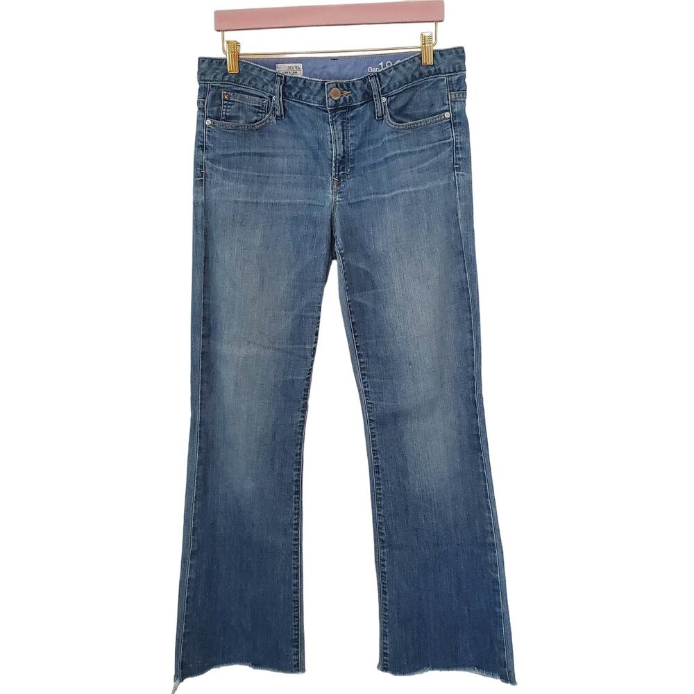 Gap Jeans Womens Size 10/30 Blue 1969 Bootcut Raw Hem